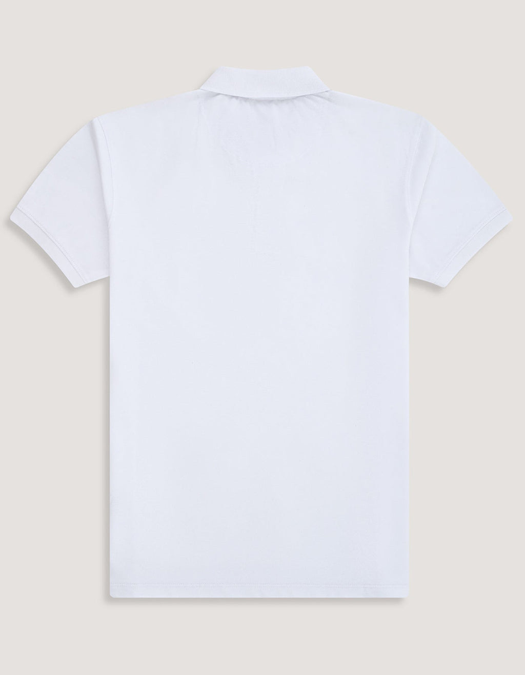 White Regular Fit Cotton Polo Shirt