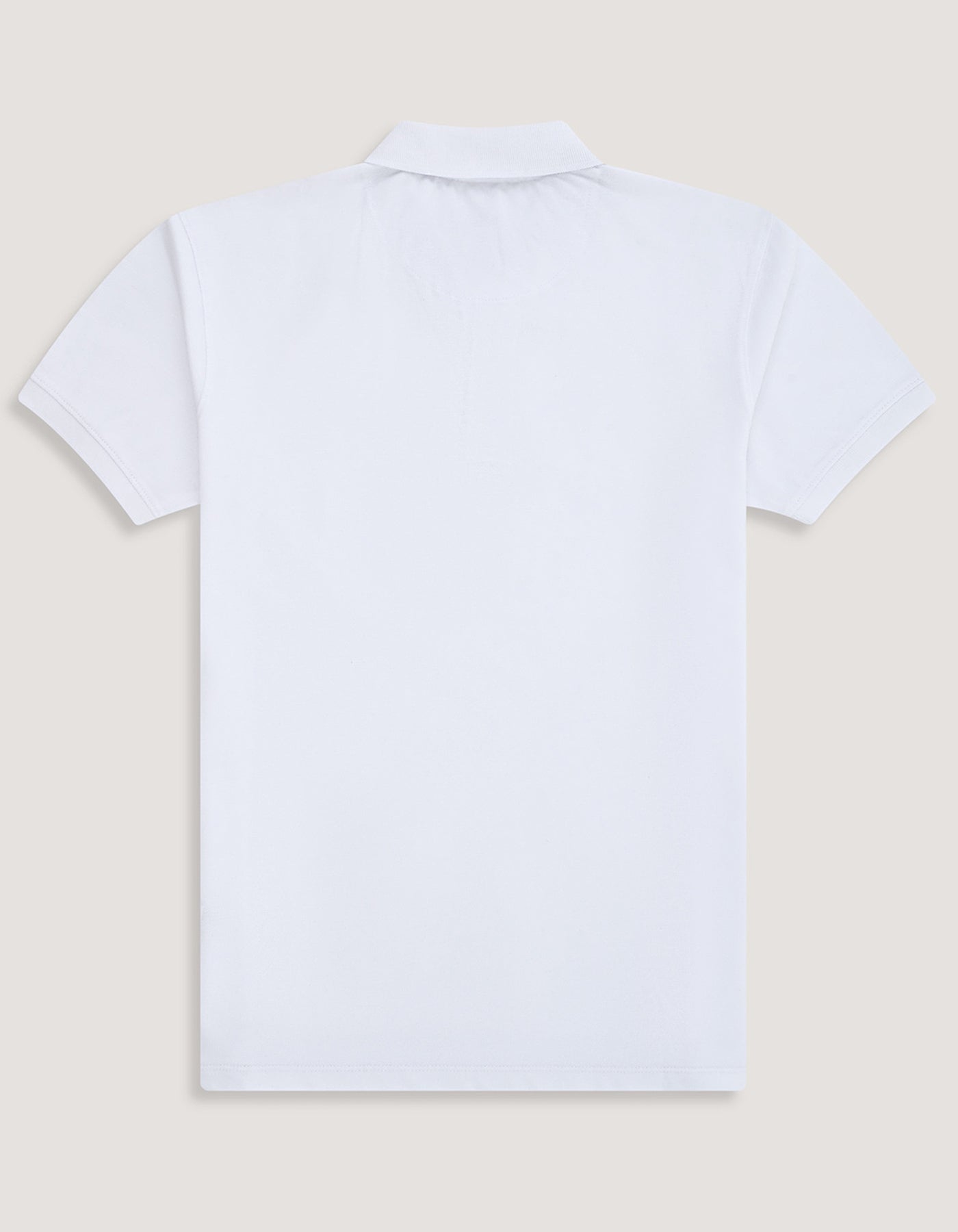 White Regular Fit Cotton Polo Shirt