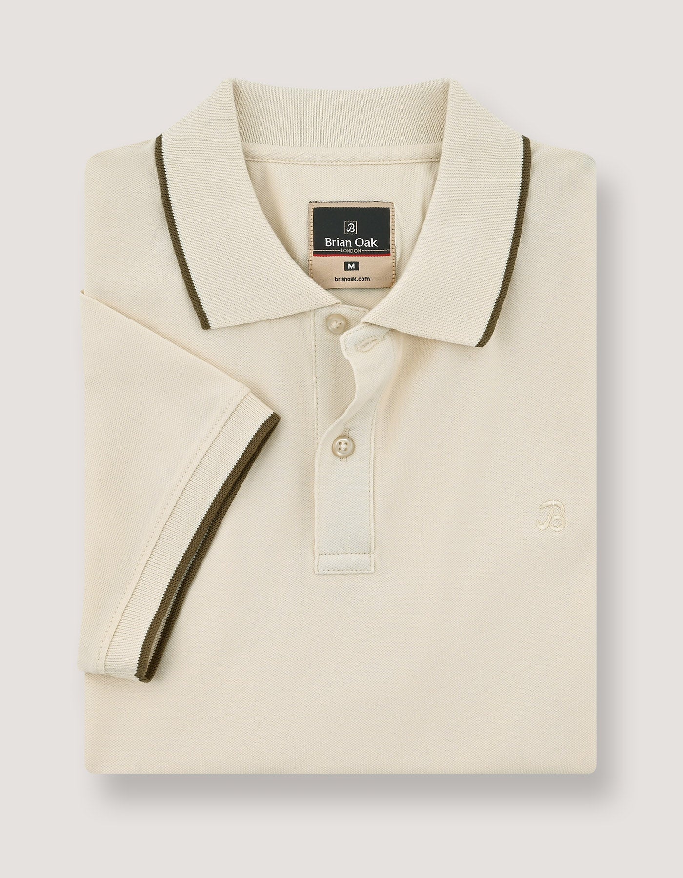 Off White Pique Polo Shirt
