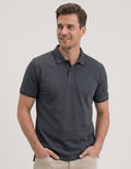 Charcoal Grey Pique Polo Shirt