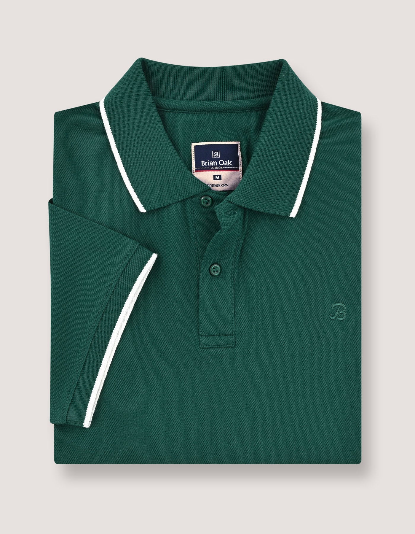 Refined Cotton Polo – British Green