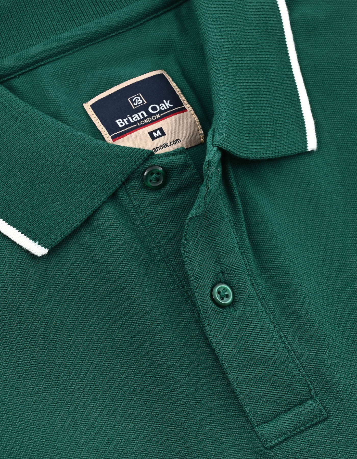 Refined Cotton Polo – British Green