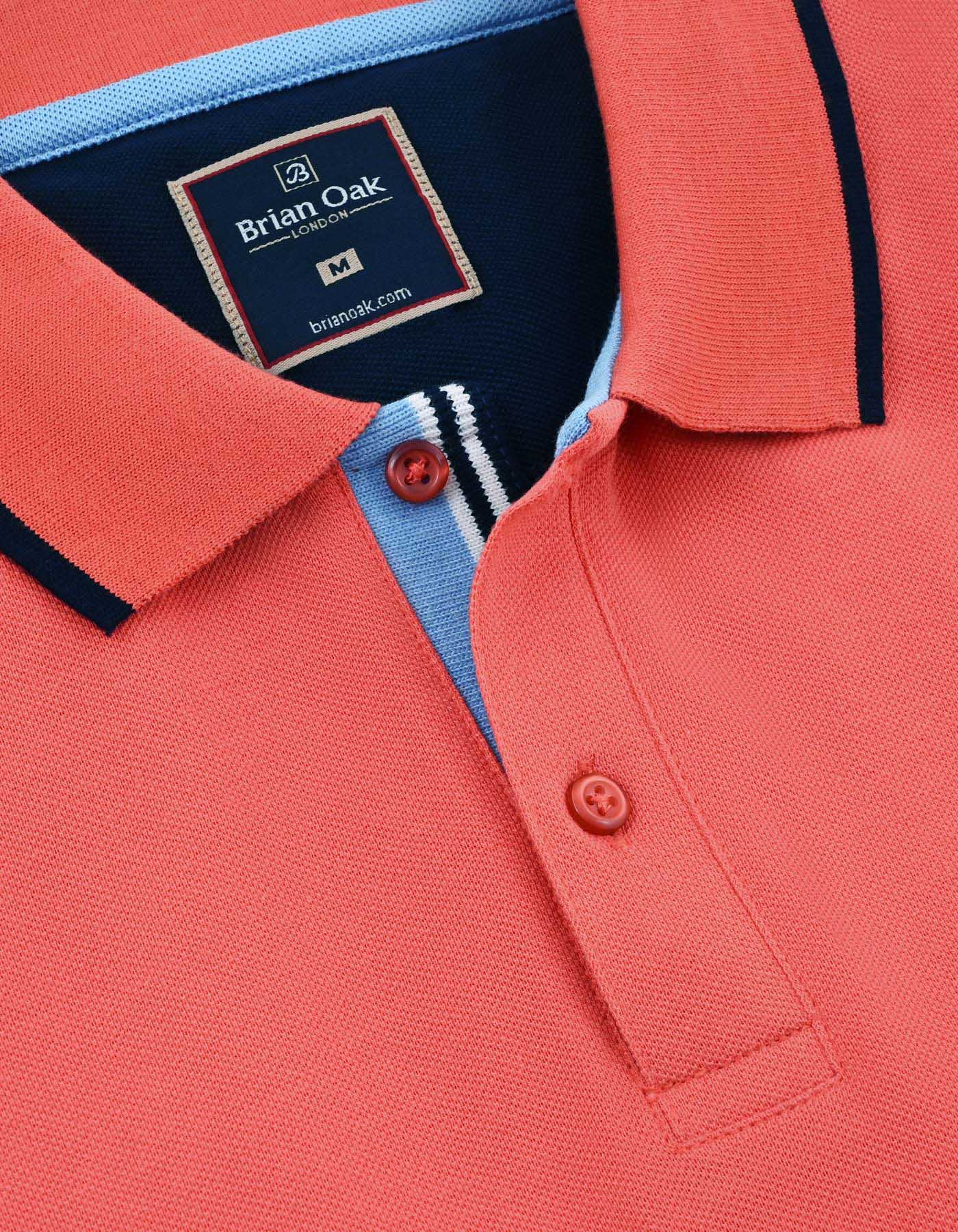 Coral Union Jack Polo Shirt