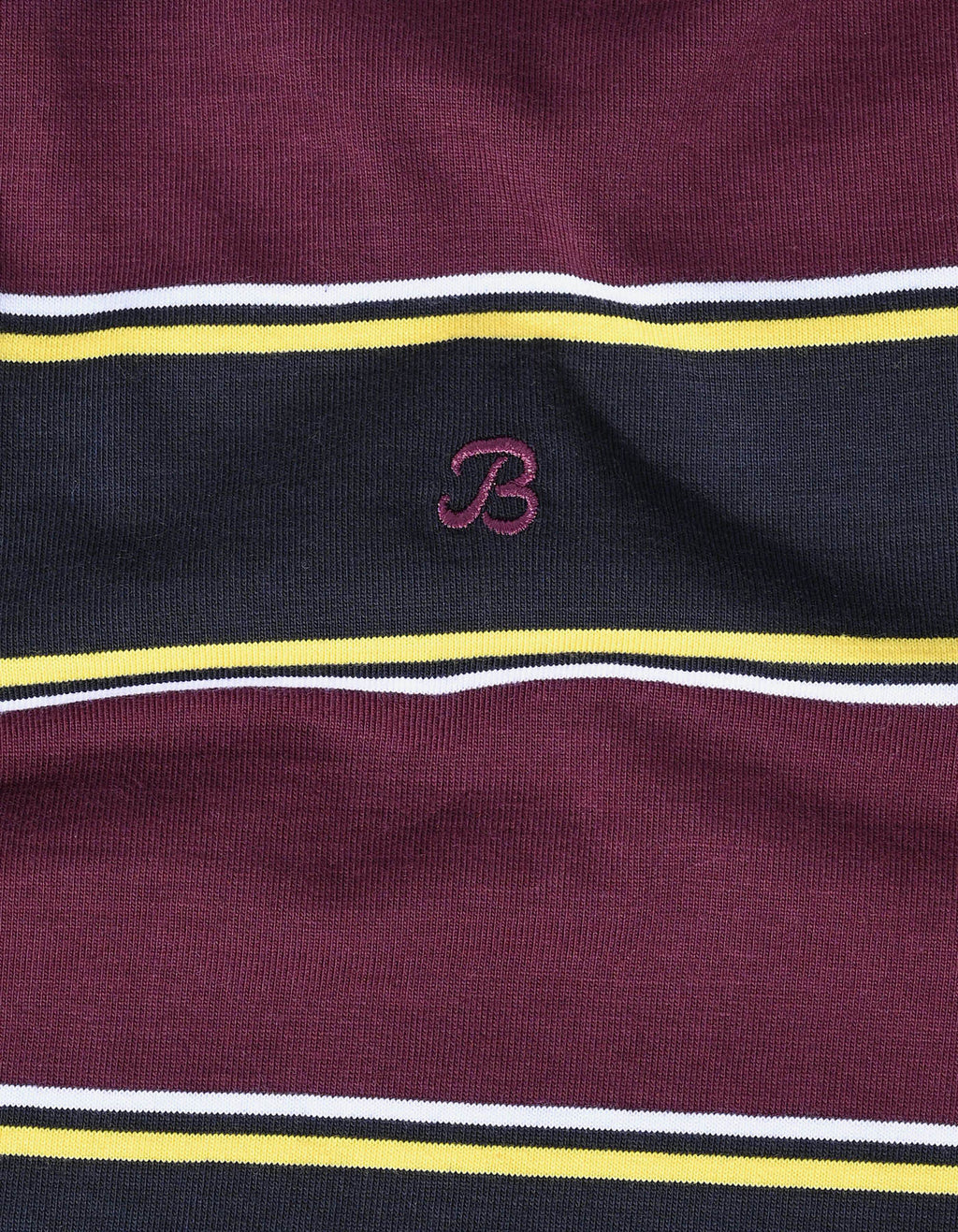Navy Striped Cotton Rugby Shirt