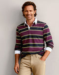Navy Striped Cotton Rugby Shirt