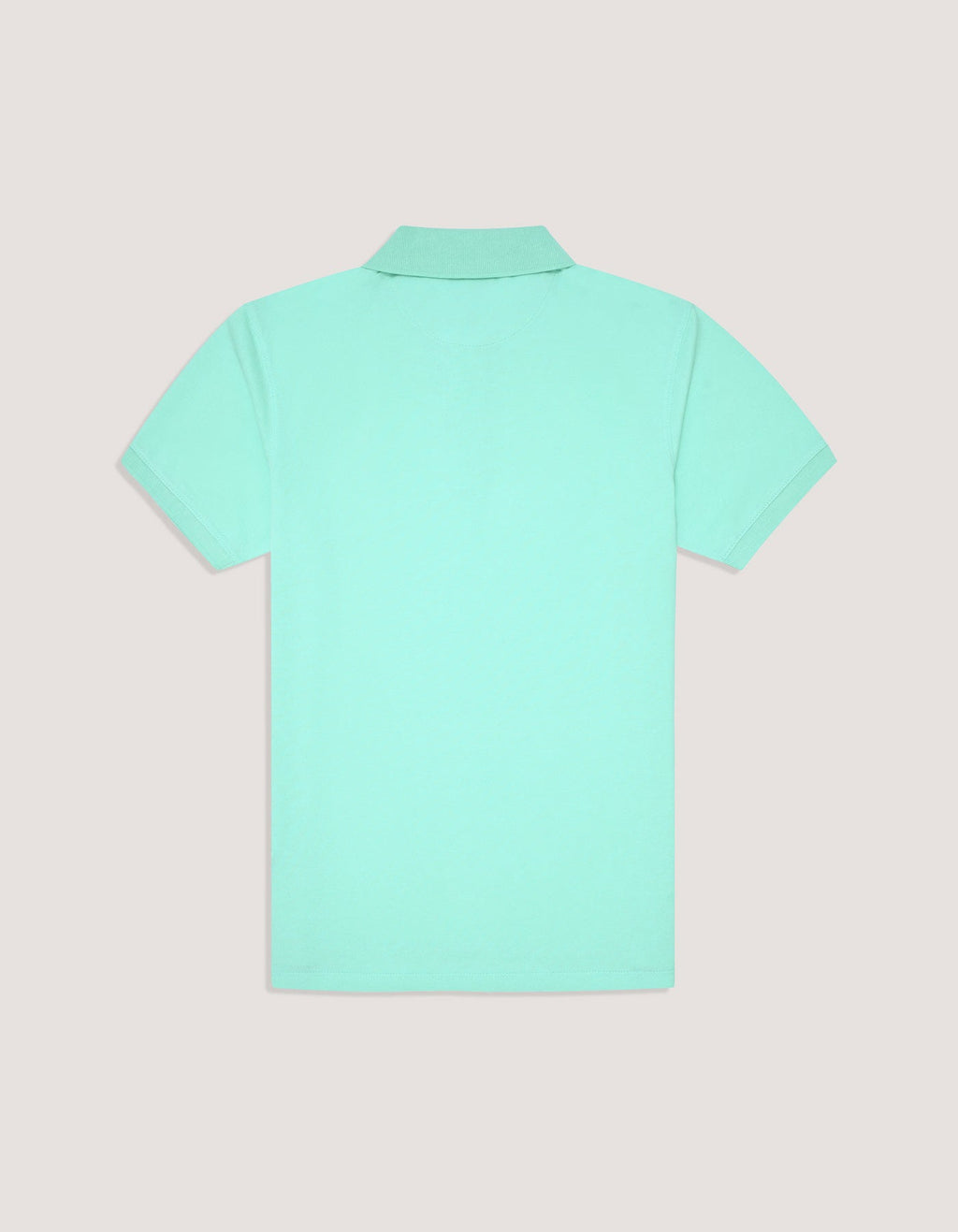 Aqua Tipped Pique Polo Shirt