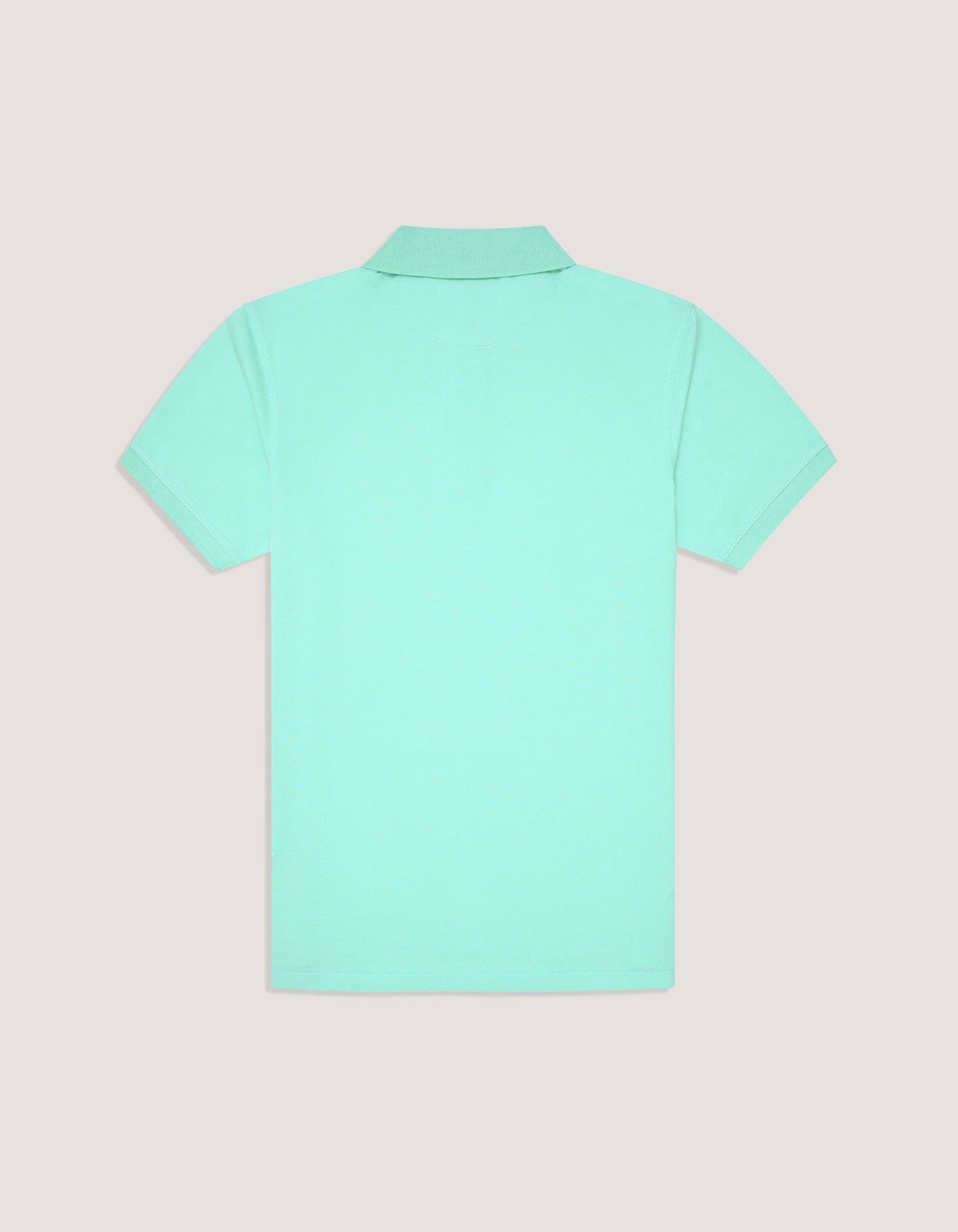 Aqua Tipped Pique Polo Shirt
