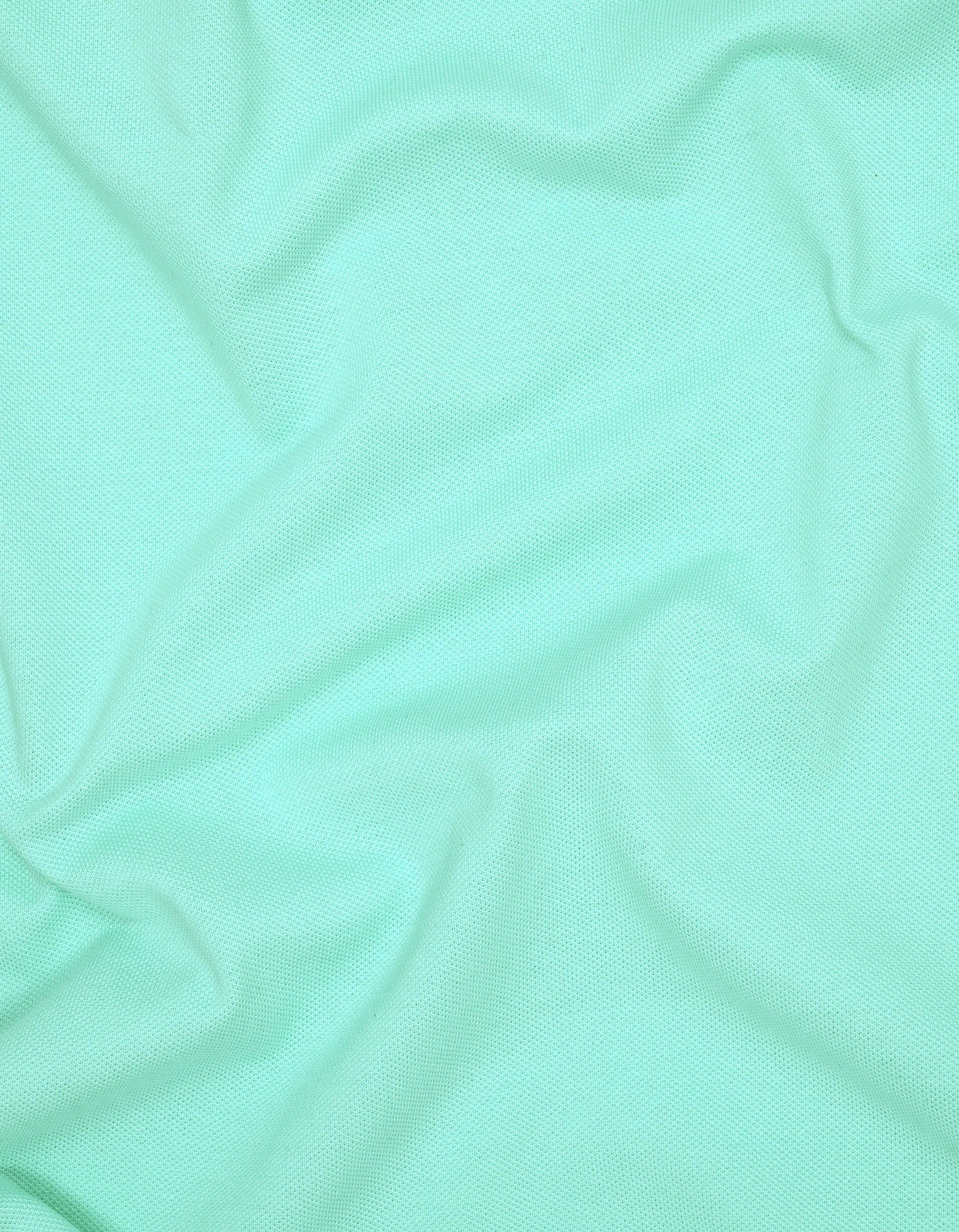Aqua Tipped Pique Polo Shirt