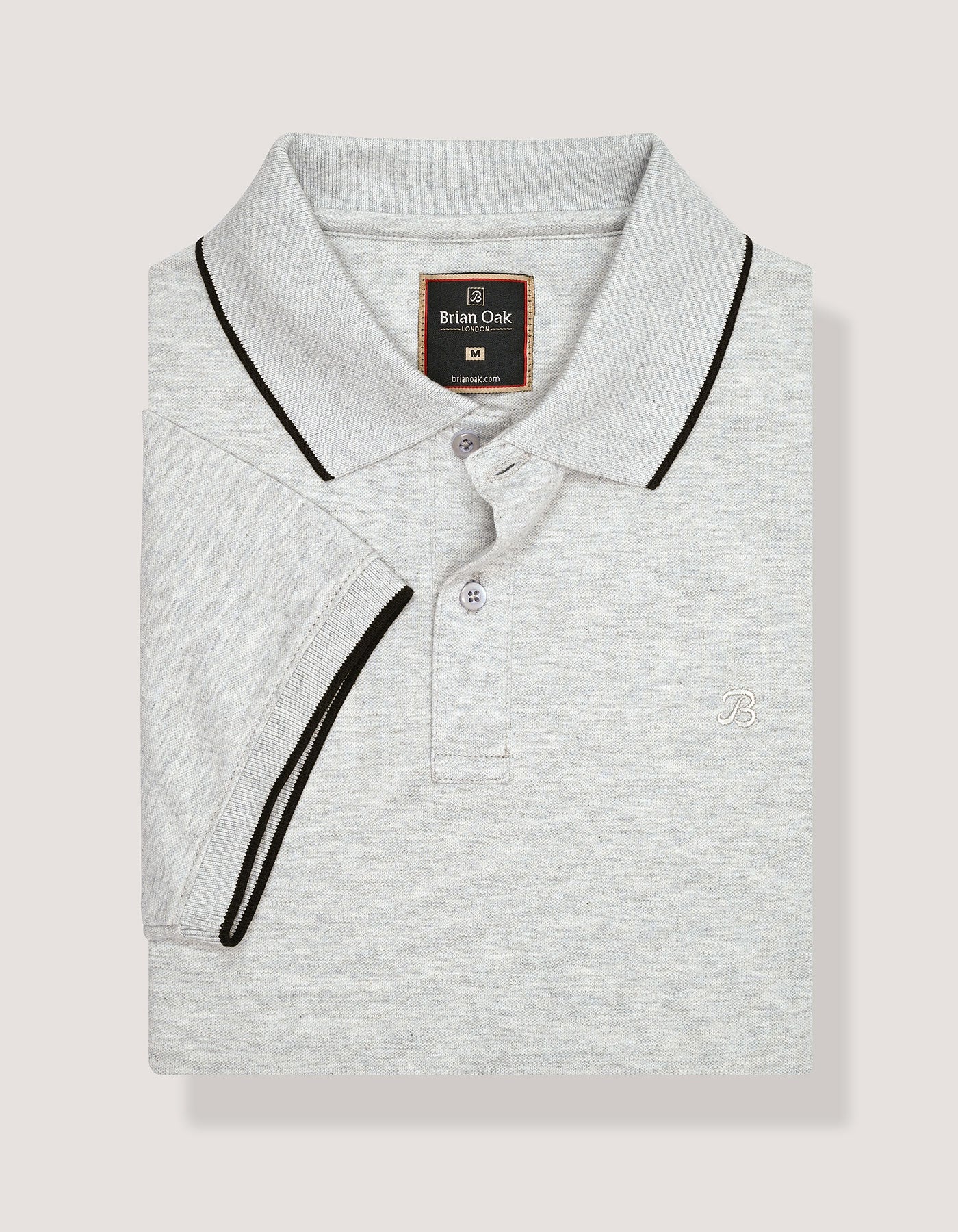 Grey Regular fit Cotton Polo Shirt