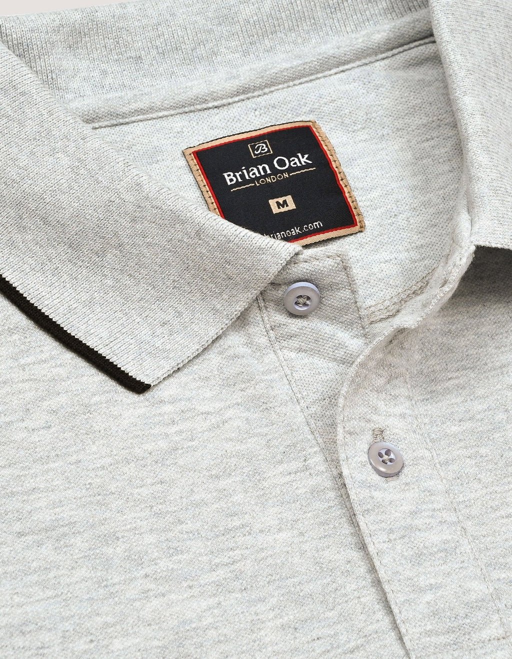 Grey Regular fit Cotton Polo Shirt