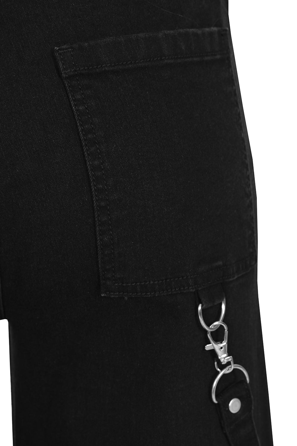 Banned Apparel Cinder Industrial Mesh Wide Leg Trousers – Black