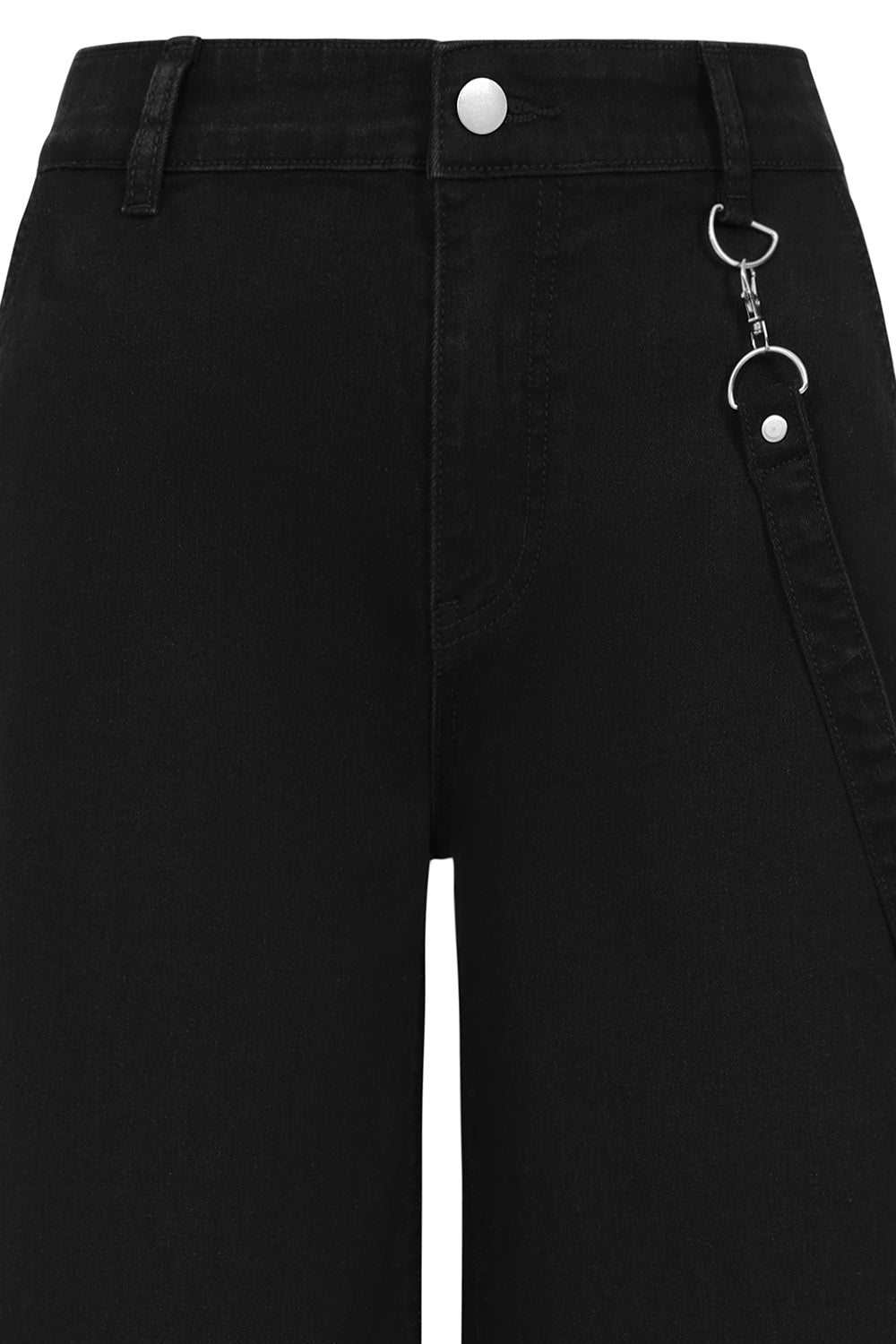 Banned Apparel Cinder Industrial Mesh Wide Leg Trousers – Black
