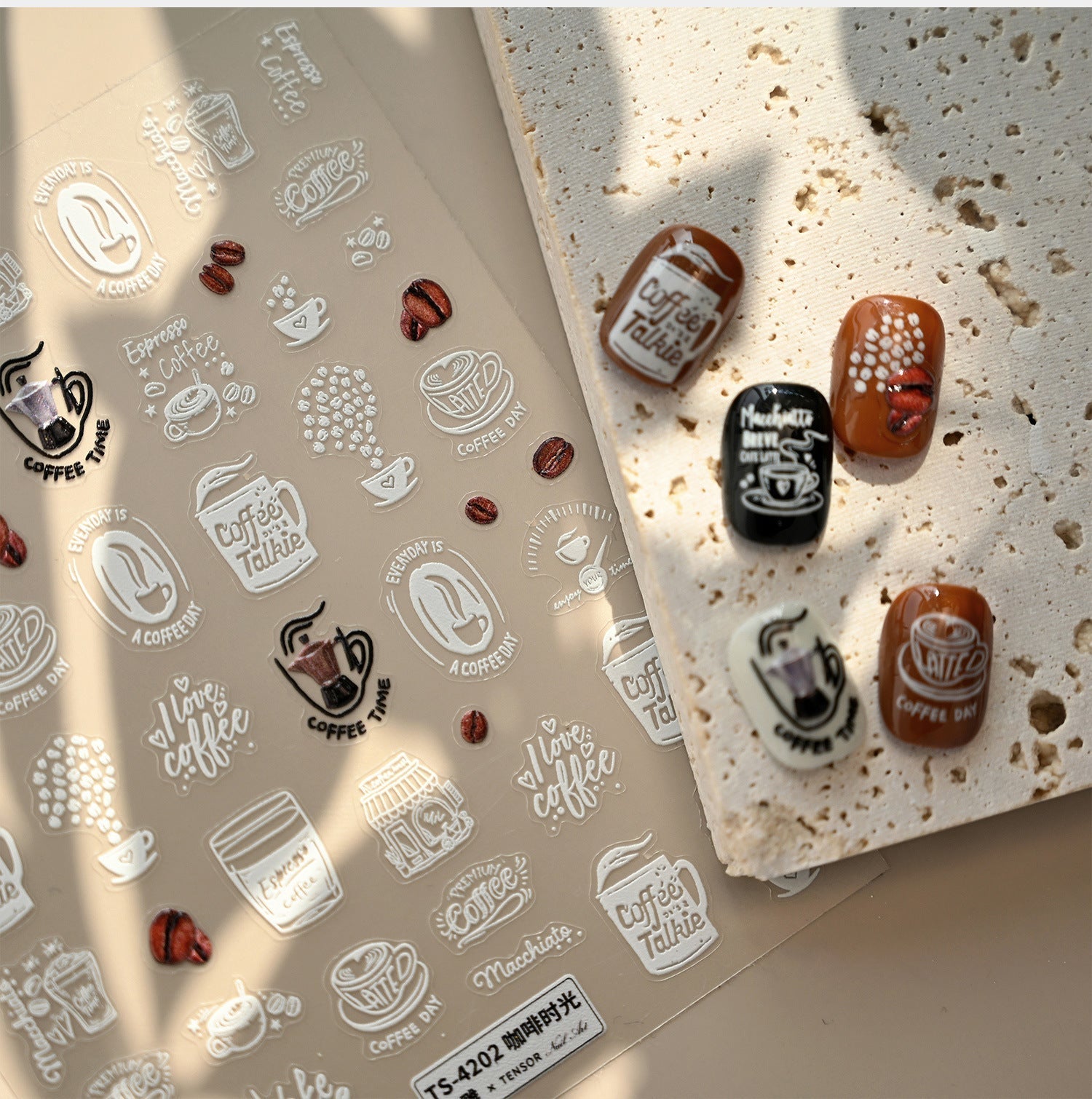 LuLuFun Studio Coffee Time Nail Art Stickers – DIY Manicure Decals