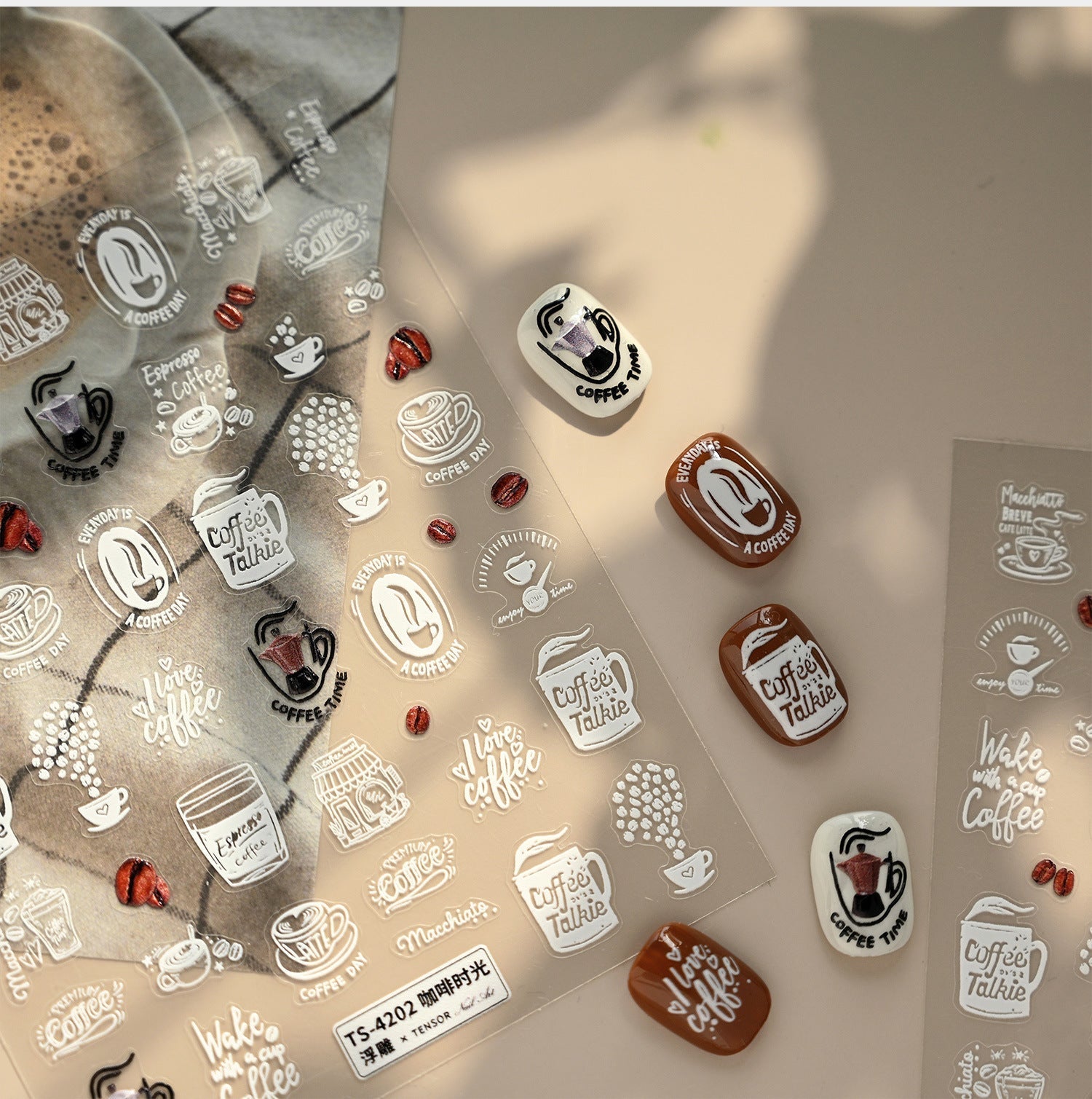 LuLuFun Studio Coffee Time Nail Art Stickers – DIY Manicure Decals
