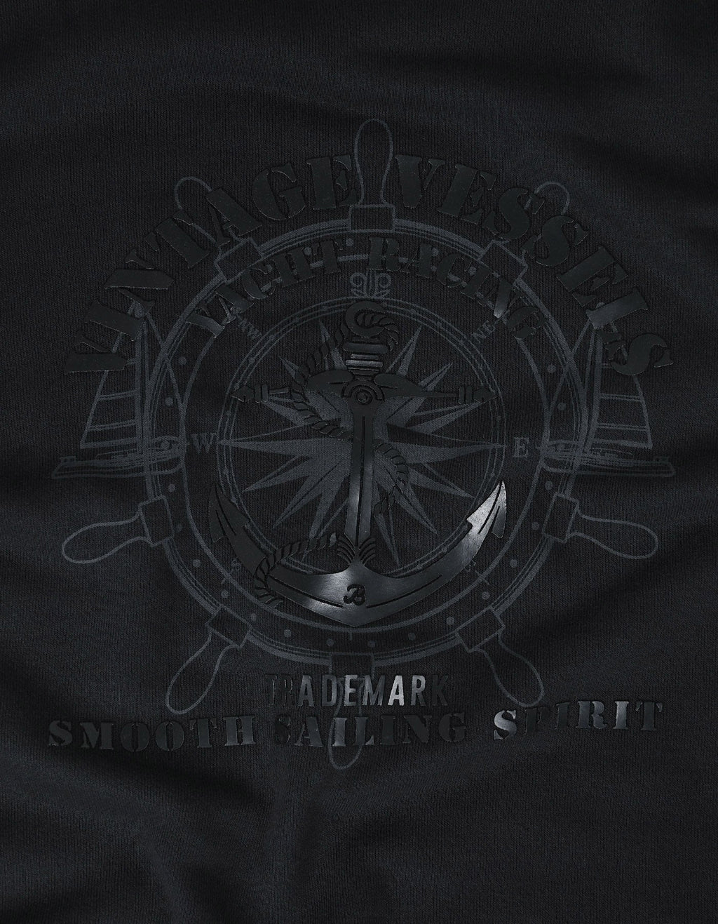 Nautical Graphic Sweatshirt - Black