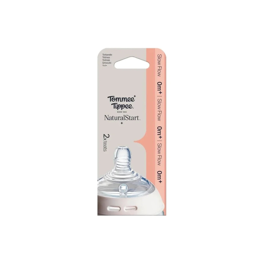 Tommee Tippee Natural Start Baby Bottle Slow Flow Teats 0+ months Pack of 2 - image 1