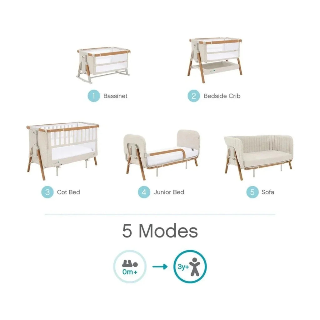Tutti Bambini CoZee XL Complete Birth to 4+ Years Package - Scandinavian Walnut/Ecru - image 2