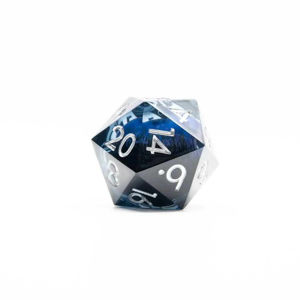 Eye of Azure | 33mm D20 | Oversized Resin Dice | Single Dice