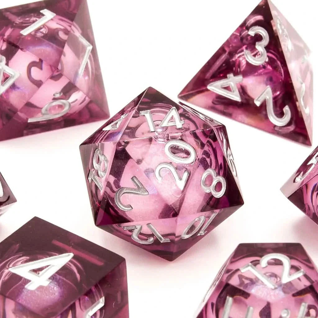 Moonbeam | Liquid Core Dice | Resin | 7 Piece Set