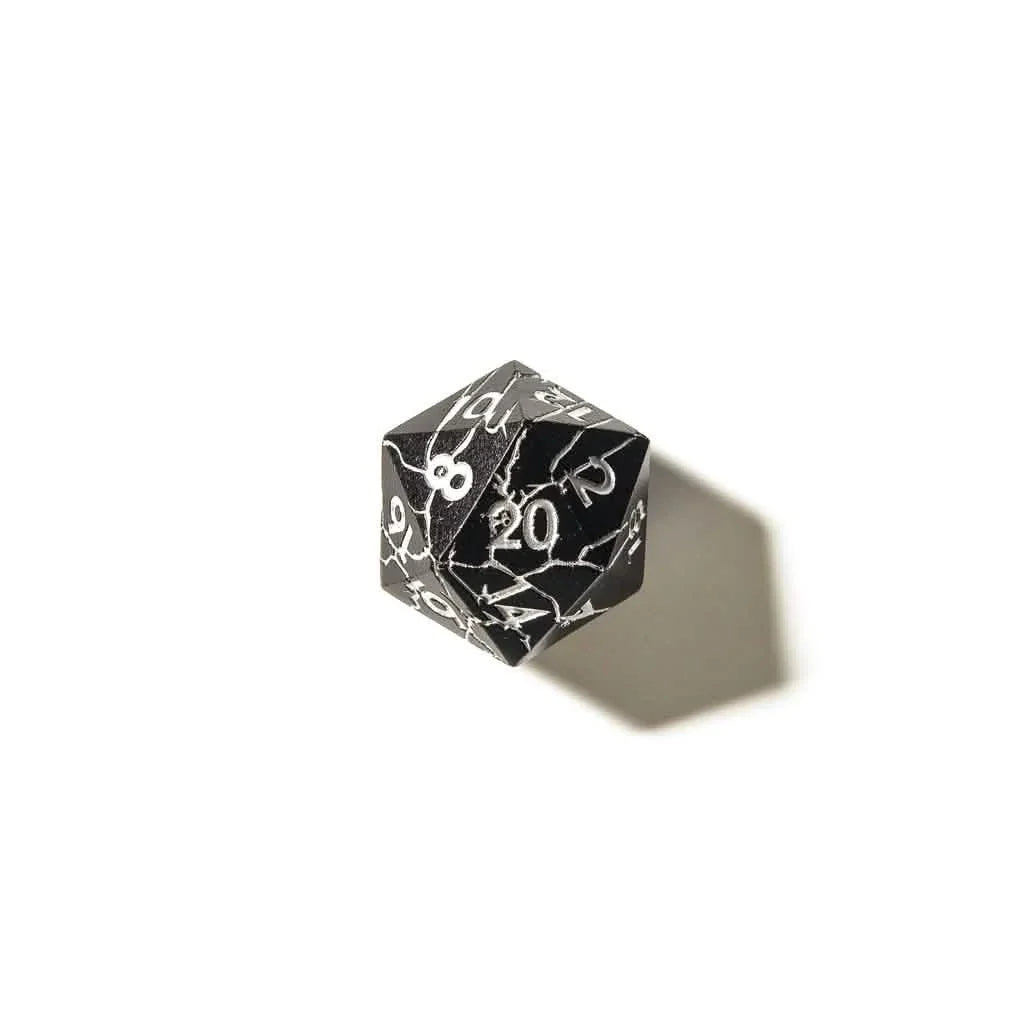 Obsidian Keeper | Solid Metal Dice | 7 Piece Set