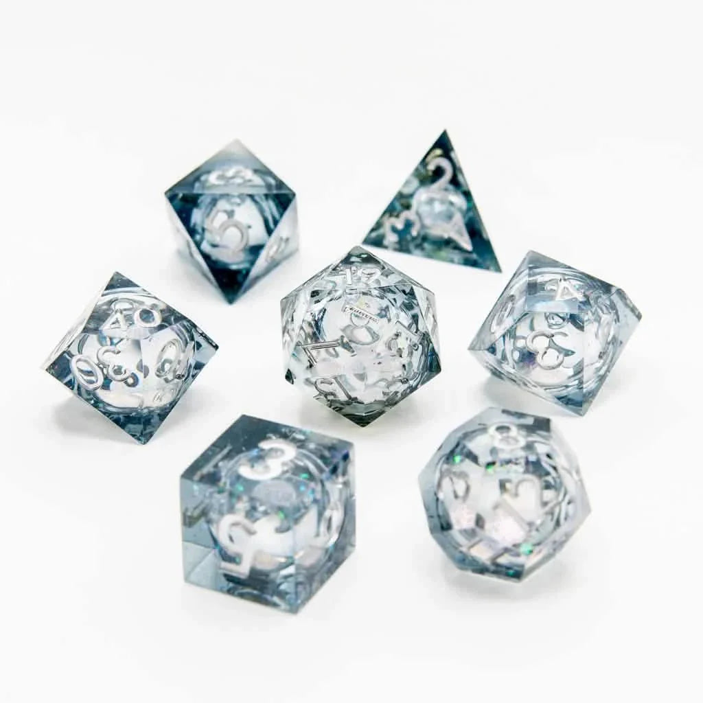 Shadowsinger | Liquid Core Dice | Resin | 7 Piece Set