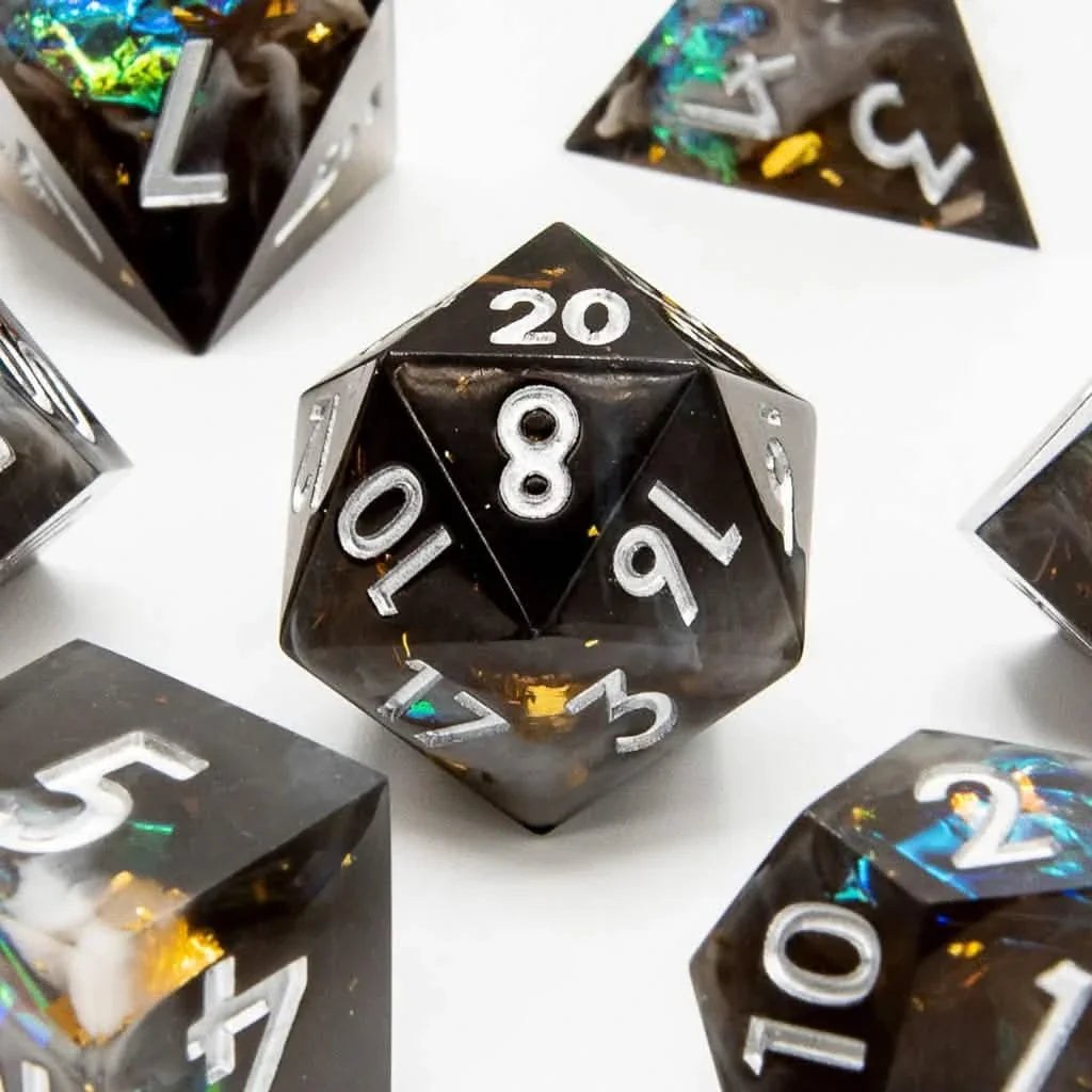 Stormcaller | Sharp Edge Dice | Resin | 7 Piece Set