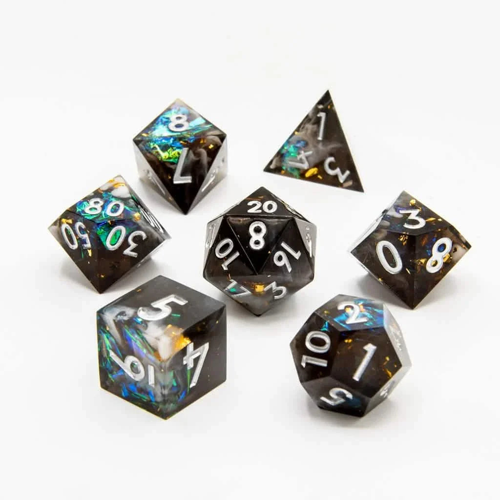 Stormcaller | Sharp Edge Dice | Resin | 7 Piece Set