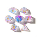 Lavender Lore | Soft Edge Dice | Acrylic | 7 Piece Set