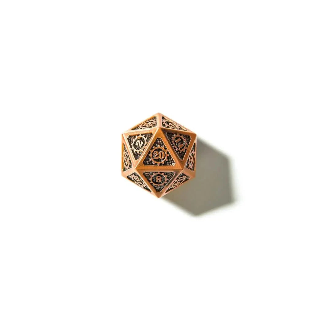 Aether Gear Gambit | Solid Metal Dice | 7 Piece Set