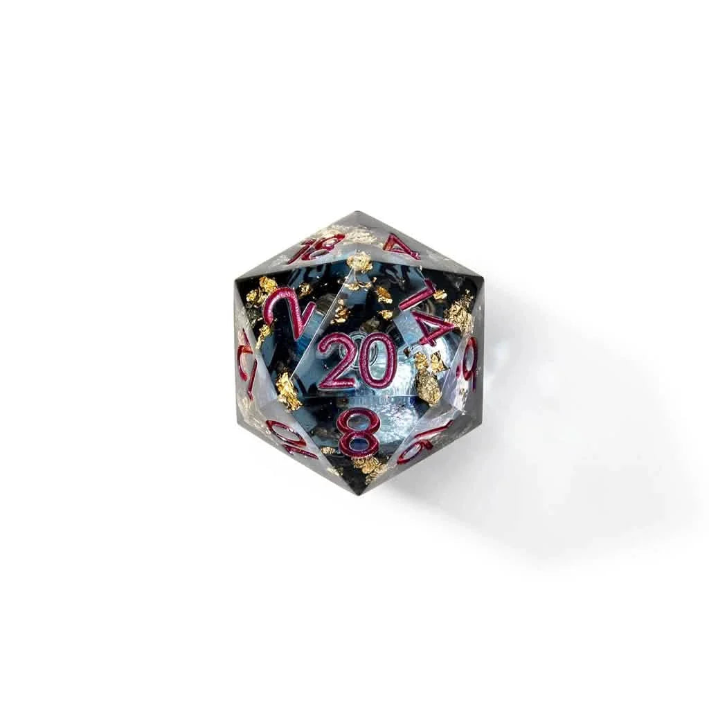 Celestial Shadow | 33mm D20 | Oversized Liquid Core Dice | Single Dice