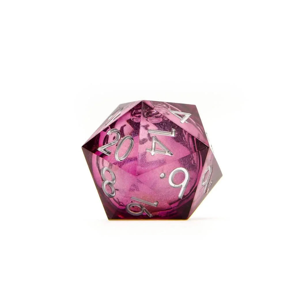 Moonbeam | 33mm D20 | Oversized Liquid Core Dice | Single Dice