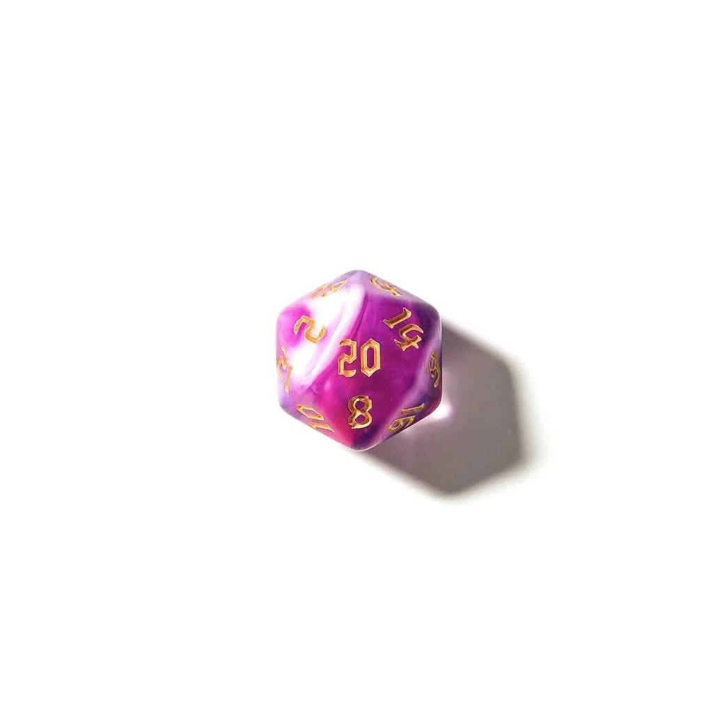 Sugarplum Swirl | Soft Edge Dice | Acrylic | 7 Piece Set