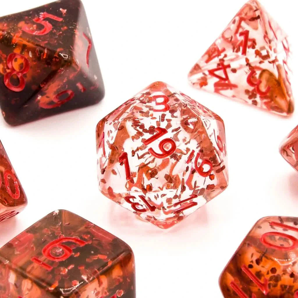 Mortal Wounds | Soft Edge Dice | Acrylic | 7 Piece Set