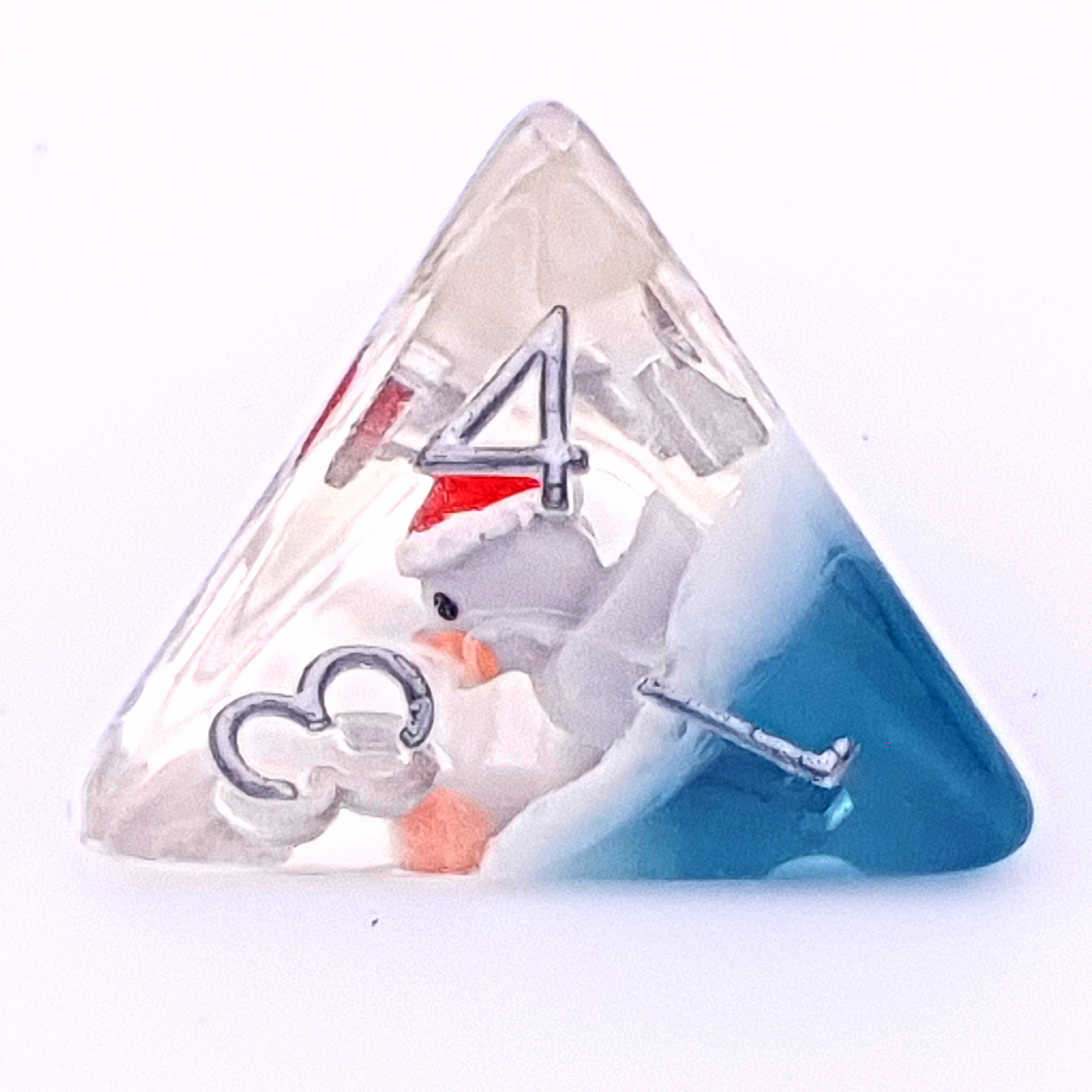 Santa Ducks | Soft Edge Dice | Resin | 7 Piece Set
