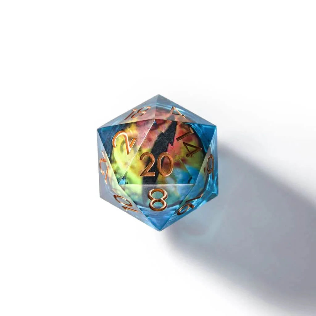 Eye of Destiny | 33mm D20 | Oversized Liquid Core Dice | Single Dice