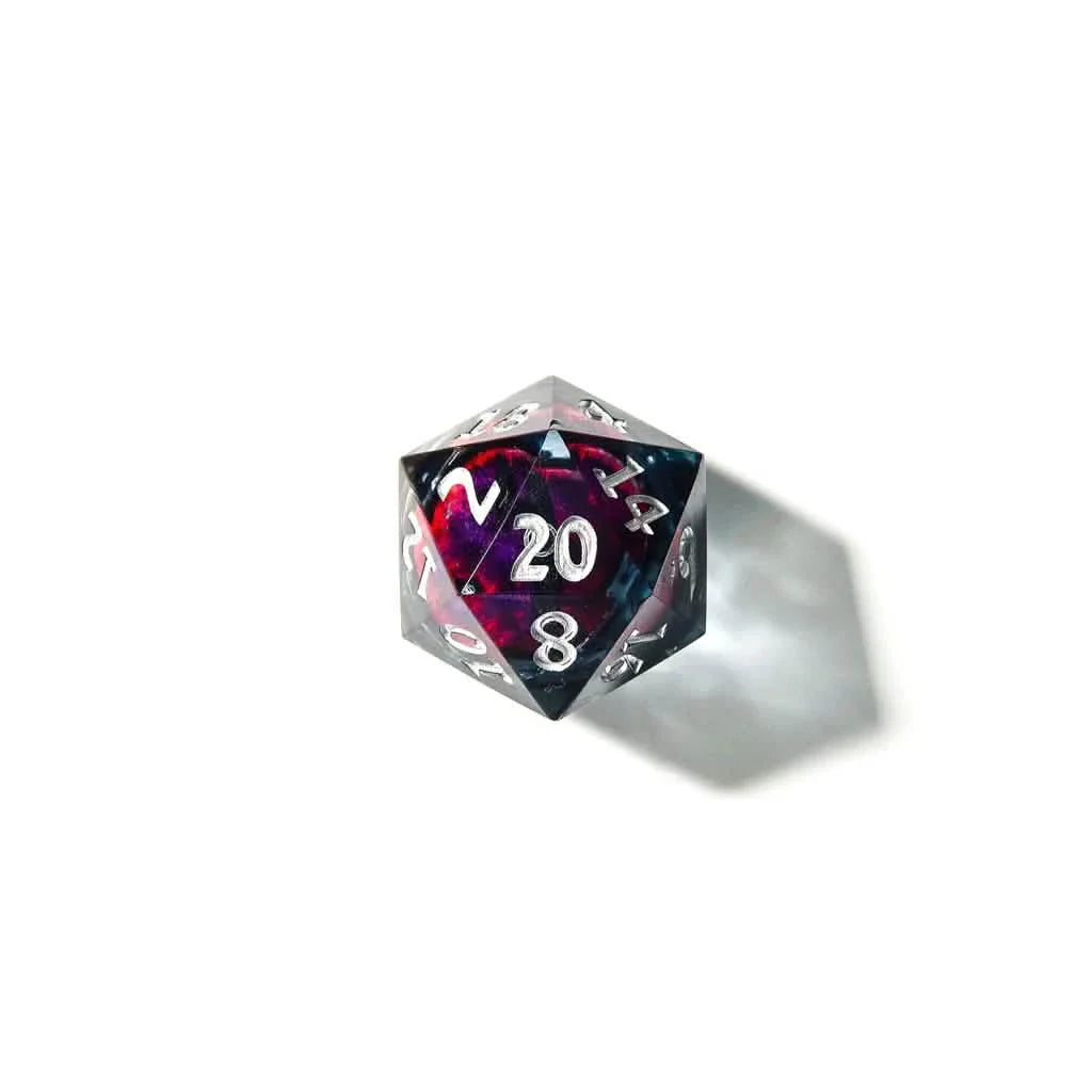 Eye of Anger | Liquid Core Dice | Resin | 7 Piece Set