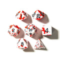 Blood Spatter | Soft Edge Dice | Acrylic | 7 Piece Set