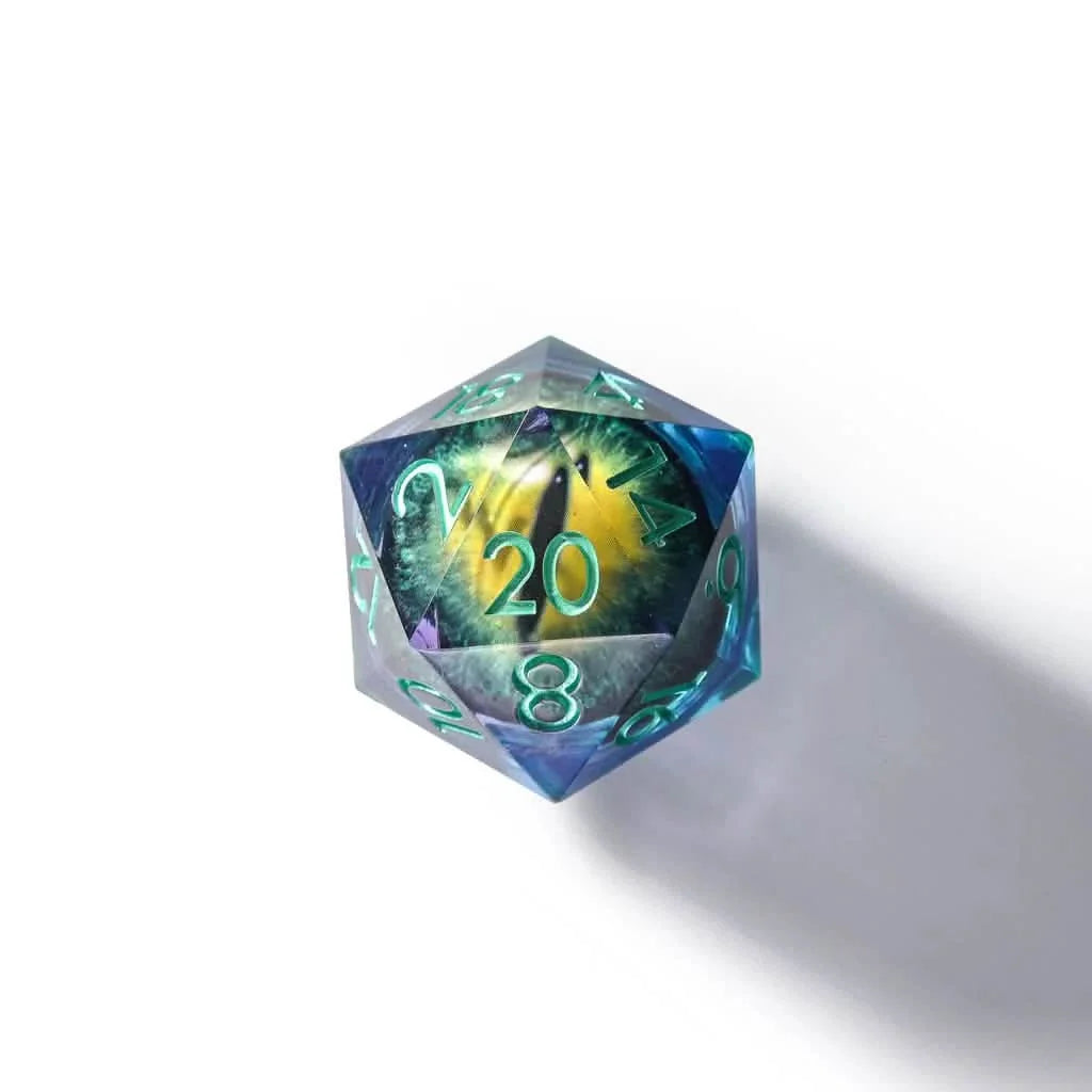 Eye of Vengeance | 33mm D20 | Oversized Liquid Core Dice | Single Dice