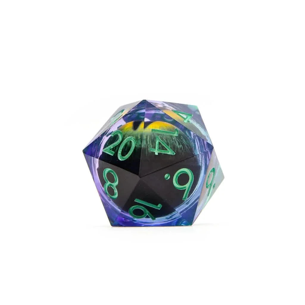 Eye of Vengeance | 33mm D20 | Oversized Liquid Core Dice | Single Dice