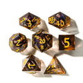 Dark Mischief | Liquid Core Dice | Resin | 7 Piece Set