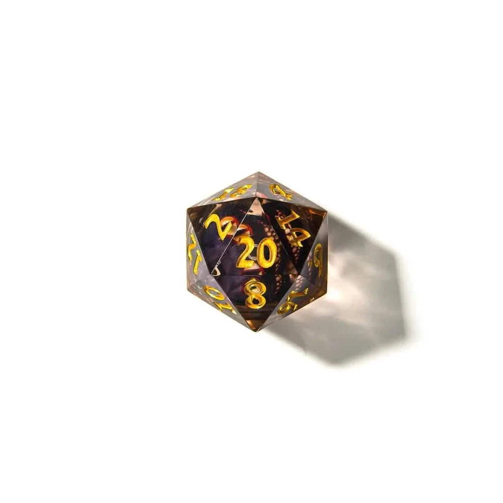 Dark Mischief | Liquid Core Dice | Resin | 7 Piece Set