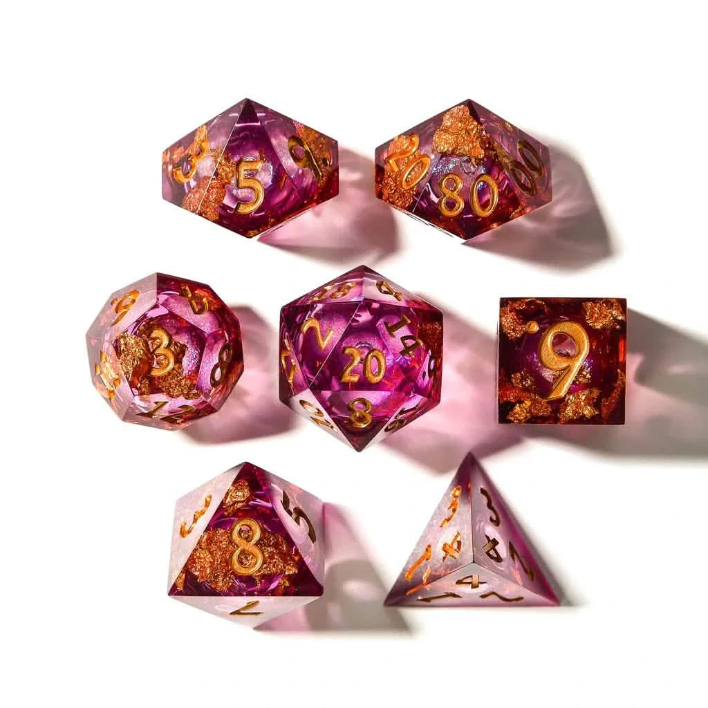 Summer Wine | Liquid Core Dice | Resin | 7 Piece Set