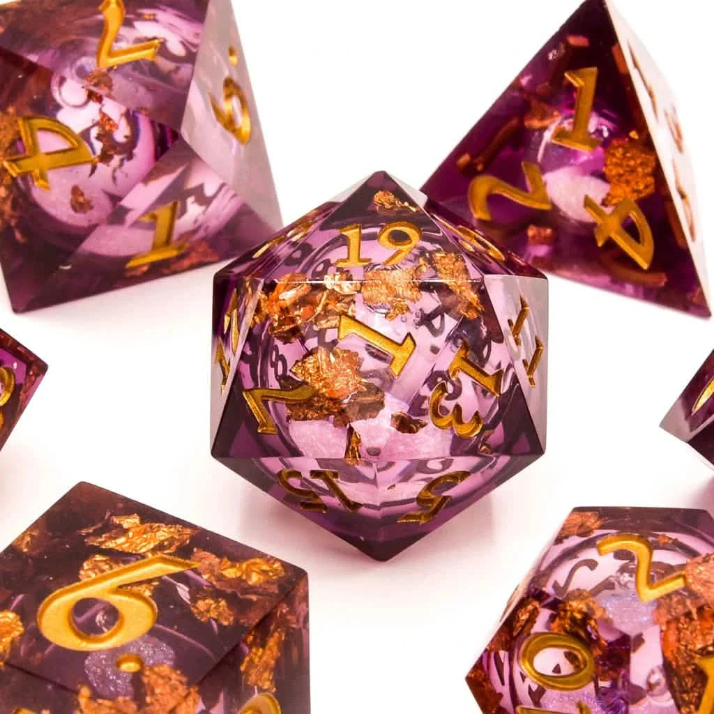 Summer Wine | Liquid Core Dice | Resin | 7 Piece Set