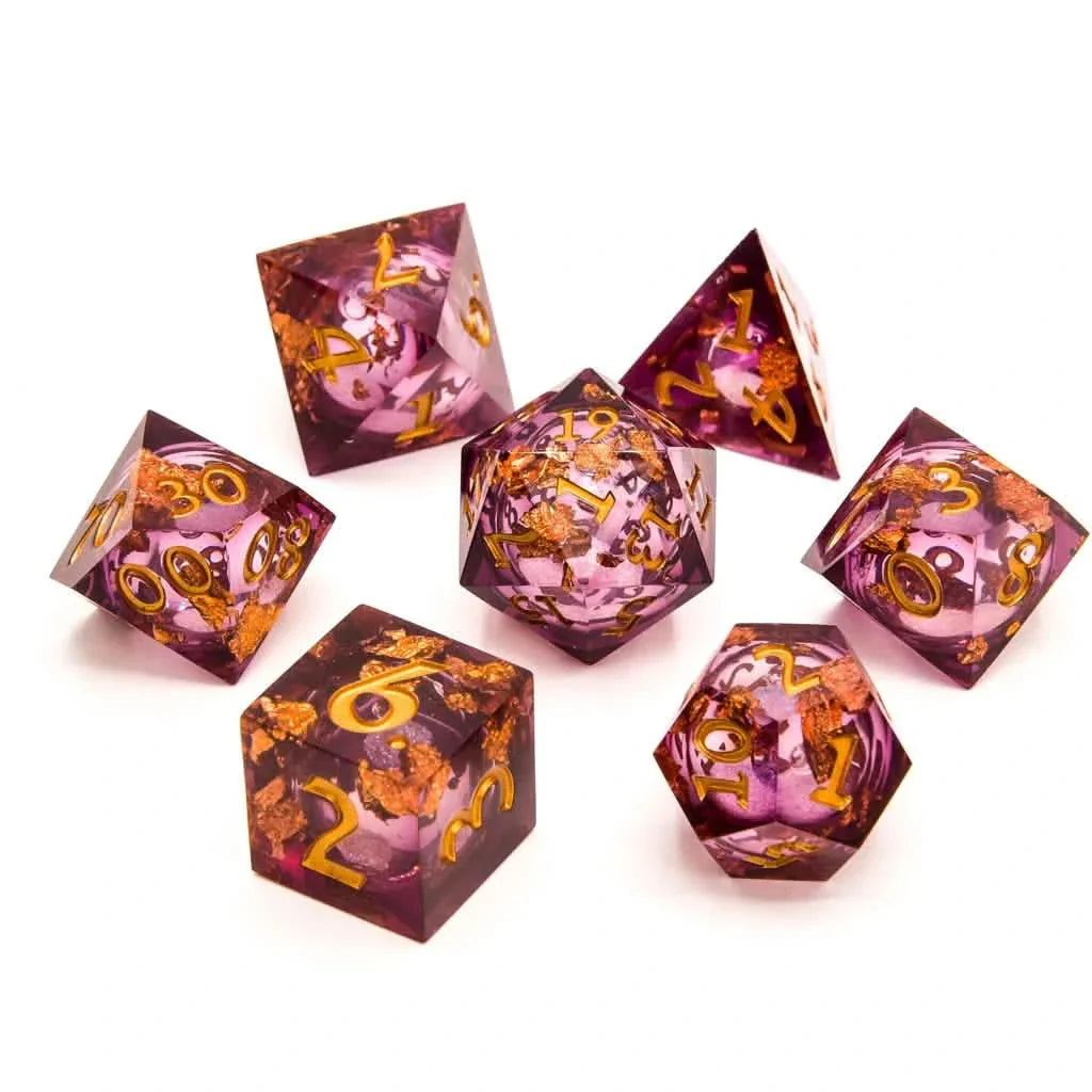 Summer Wine | Liquid Core Dice | Resin | 7 Piece Set