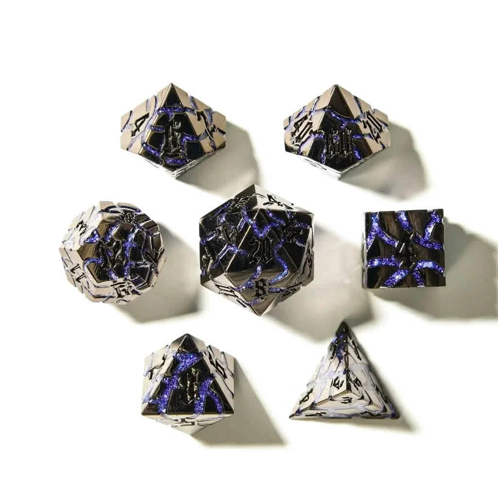 Arcane Steel | Solid Metal Dice | 7 Piece Set
