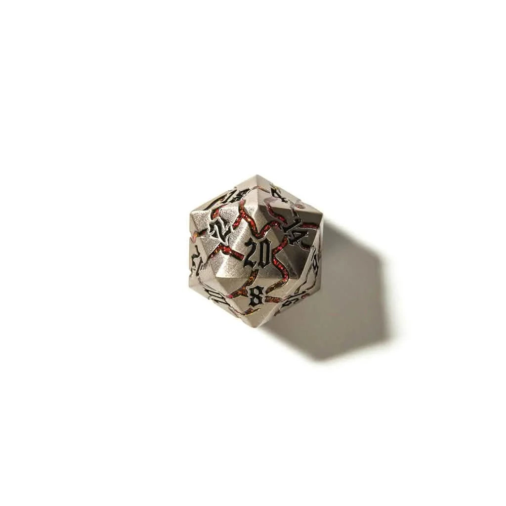 Infernal Steel | Solid Metal Dice | 7 Piece Set