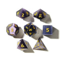 Purple Cats Eye | Gemstone Dice | 7 Piece Set