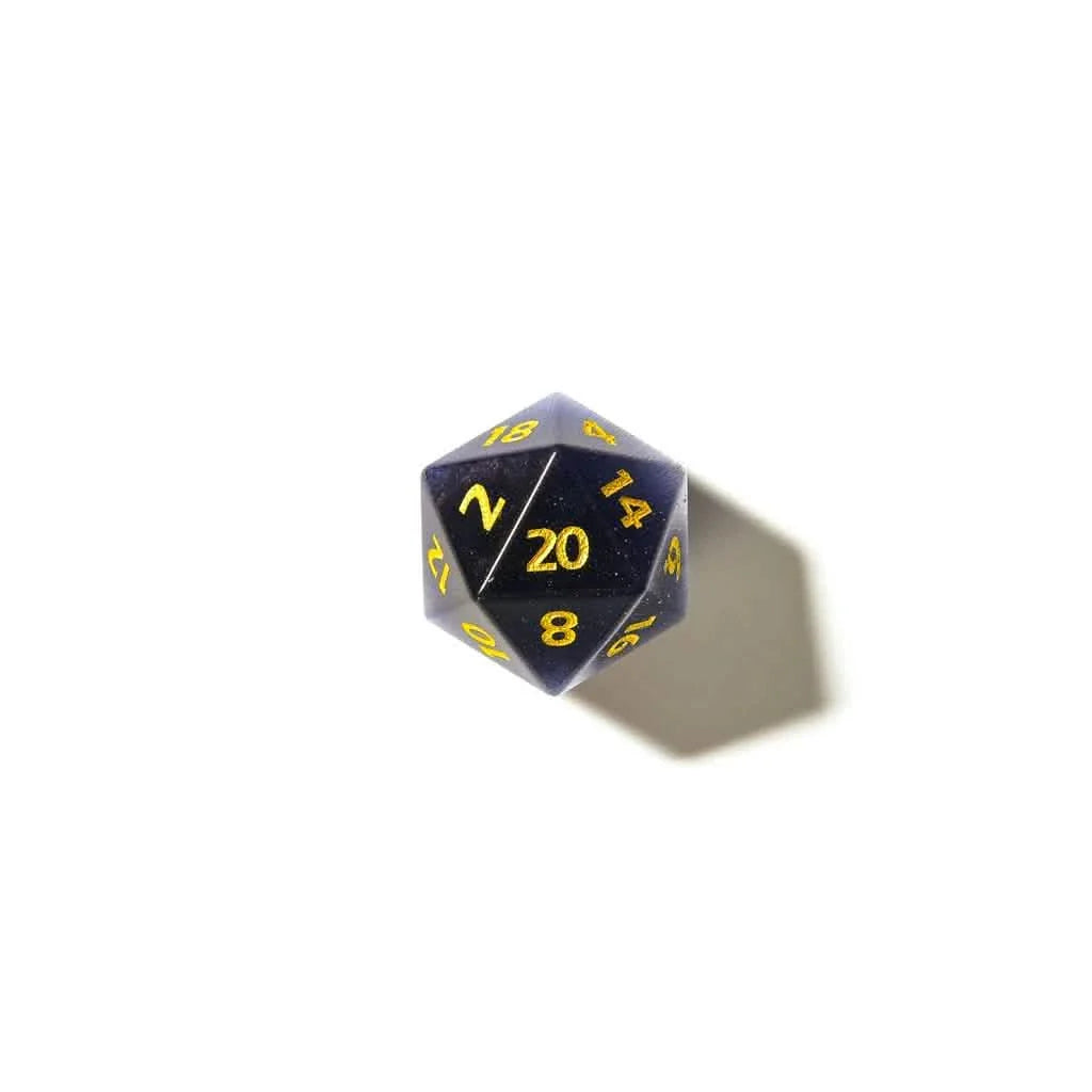 Purple Cats Eye | Gemstone Dice | 7 Piece Set
