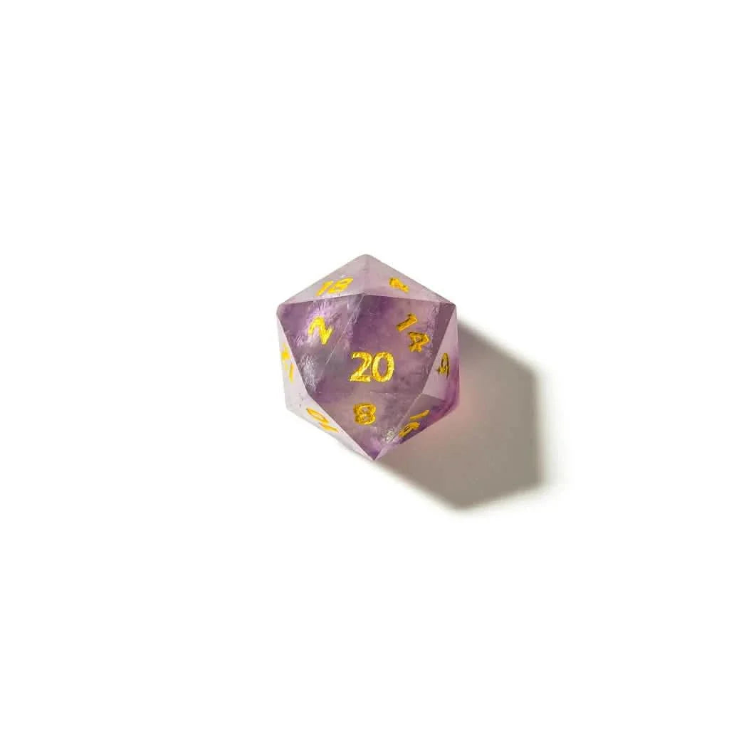 Rainbow Fluorite | Gemstone Dice | 7 Piece Set