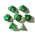 Malachite | Gemstone Dice | 7 Piece Set
